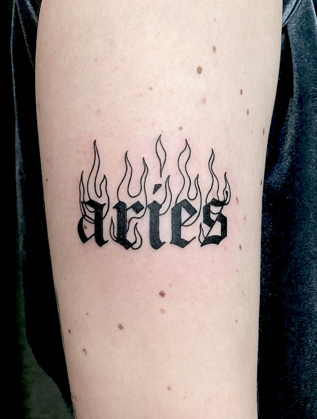 Tatuaggio per l'Ariete da @marielleroyseth