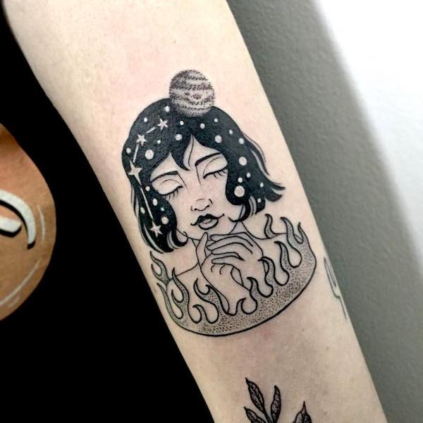 Un tatuaggio comico per i segni del Fuoco di @persitattoo