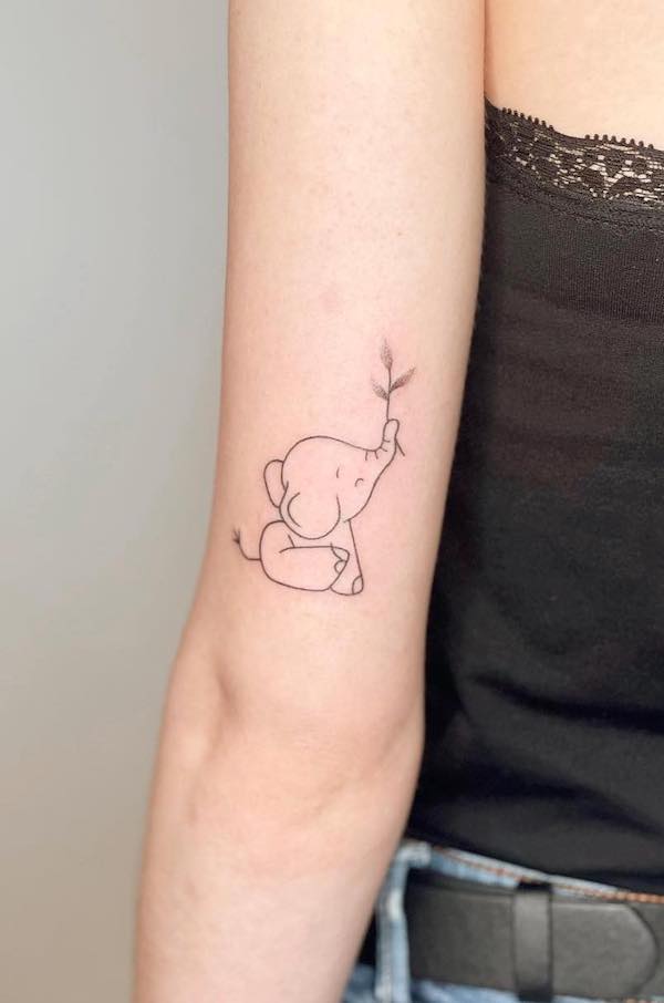 Elefante super carino di @krzywe_kropki