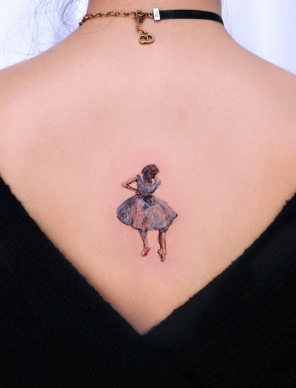 Tatuaggio Edgar Degas Dancer di @tattooist_lani