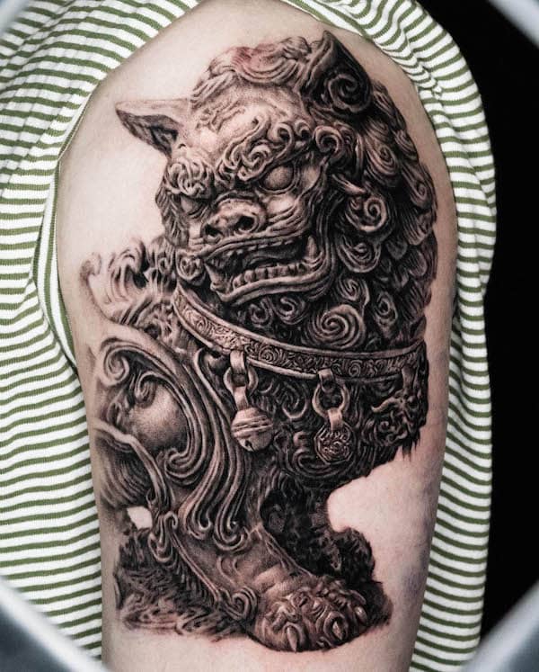 Tatuaggio Foo Dog di @tatuatore_bega