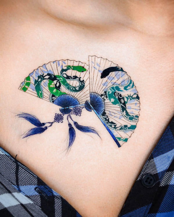 Tatuaggio orientale di @e.nal_.tattoo