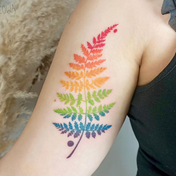 Splendida felce arcobaleno di @marcowy.ink
