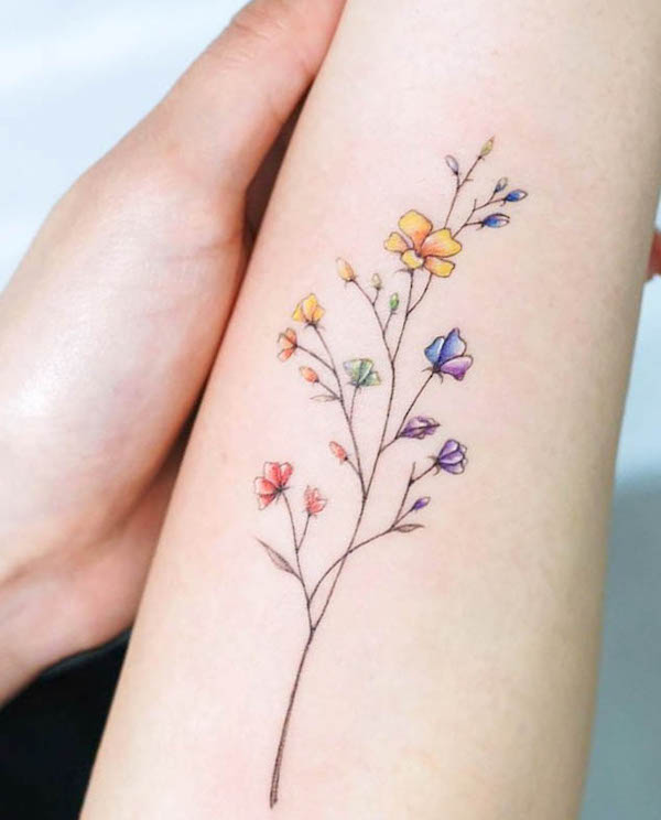 Fiori di campo con petali arcobaleno di @jooyoung_flower