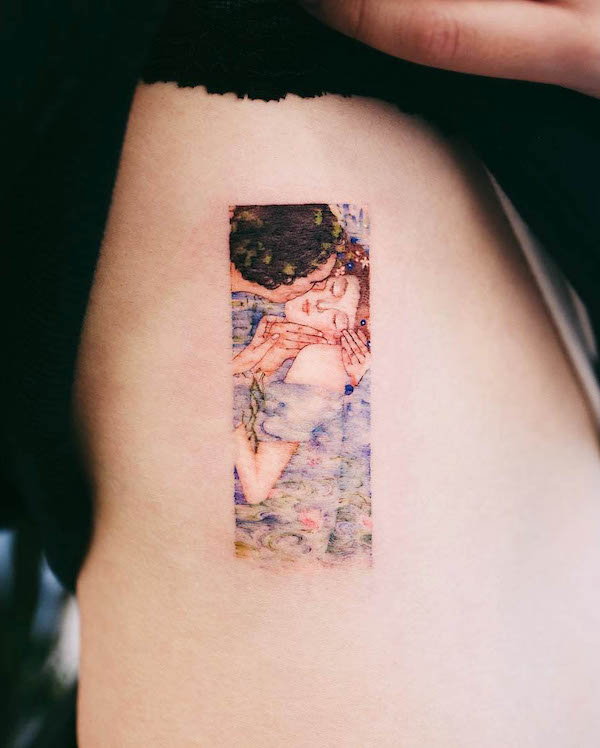 Claude Monet e Gustave Klimt tatuato da @soltattoo