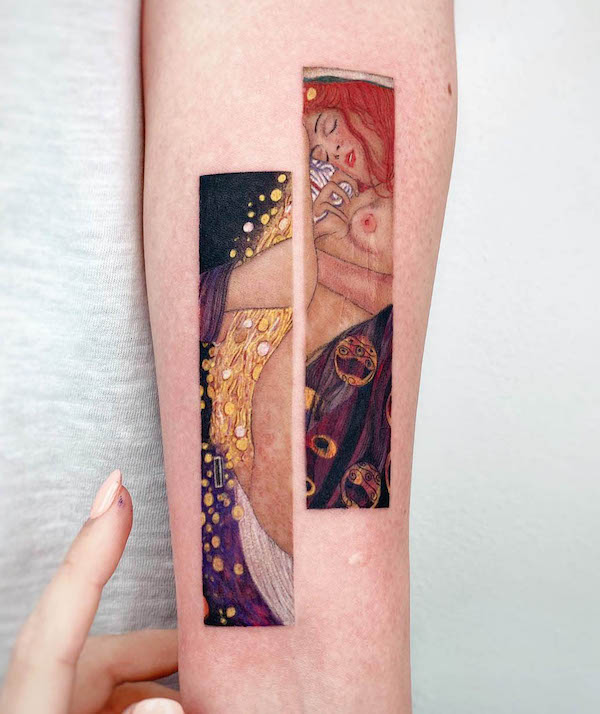 Tatuaggio Klimt Danae di @lafragile_
