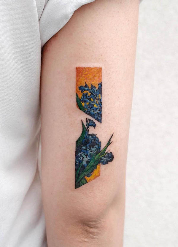 Tatuaggio con quadro di Vincent Van Gogh di @eden_tattoo