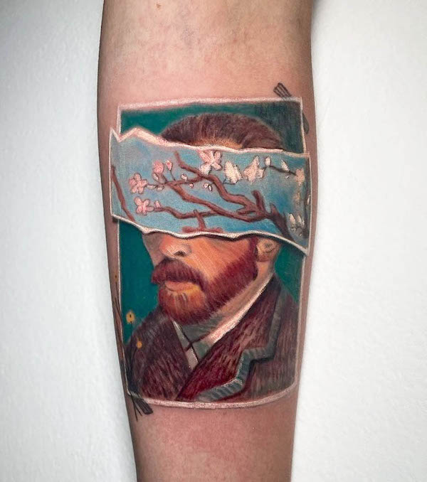 Poster di Almost Blossom tatuato da @teo_tatt2