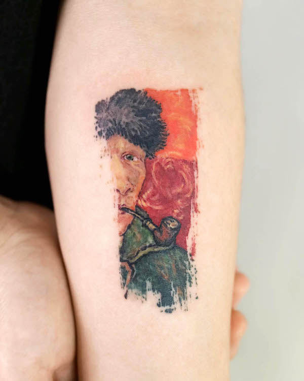 Van Gogh ritratto tatuato da @abii_tattoo
