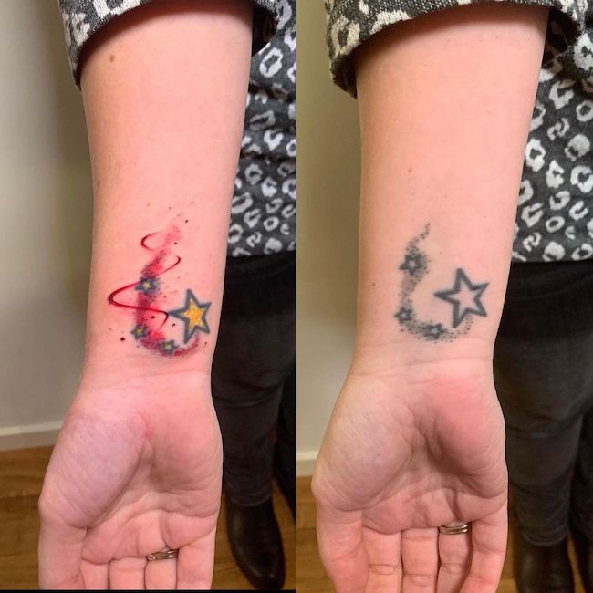 Tatuaggio Stars ritoccato da @tattoo_kollektiv