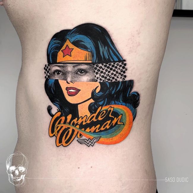 Tatuaggio Superwoman mom di @saso_tavcitattoo