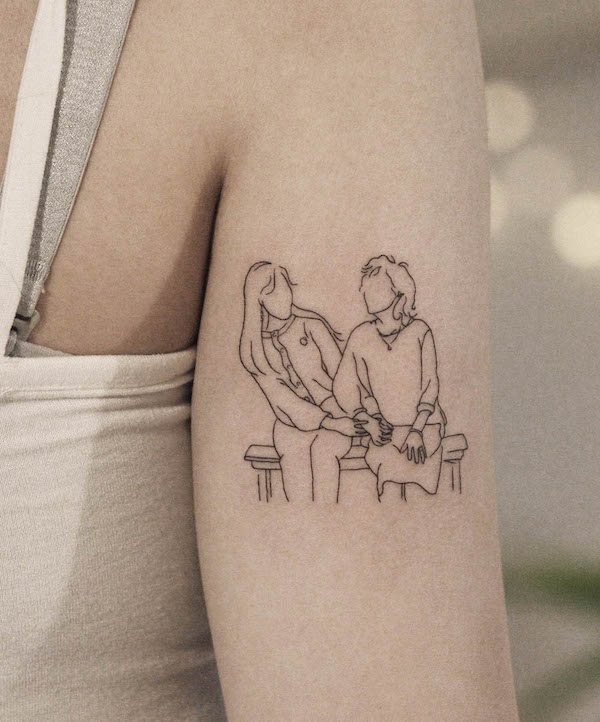 Momento prezioso con la mamma di @won_tattooer