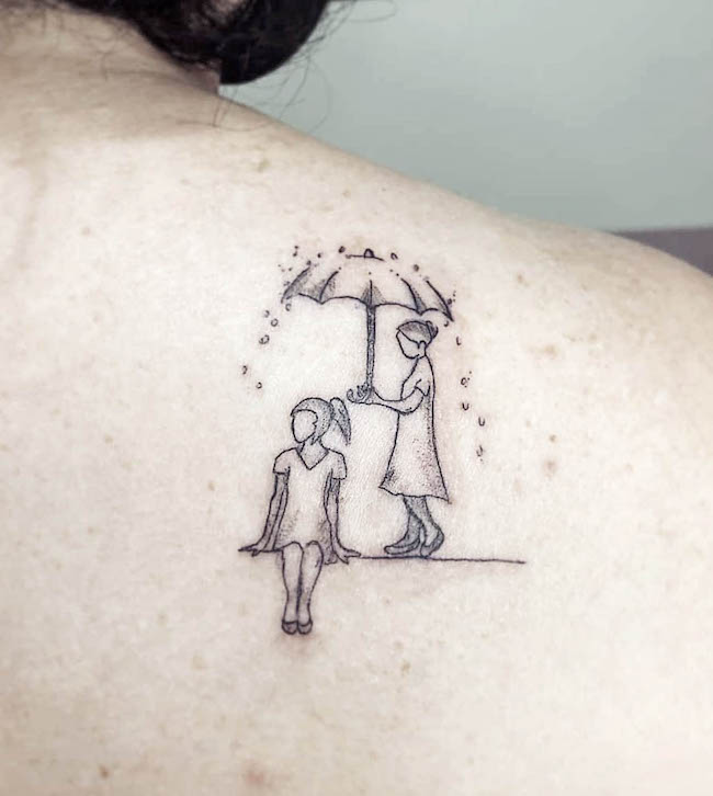 Tatuaggio di @carolinastattoo sulla mamma sempre presente