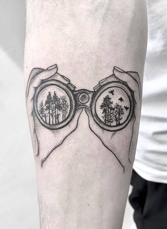 Tatuaggio Telescope di @my_michelle_tattoo