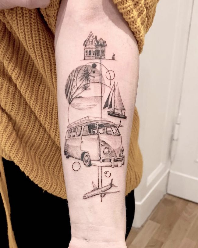 Home is where the journey is at di @cuongle.tattoo