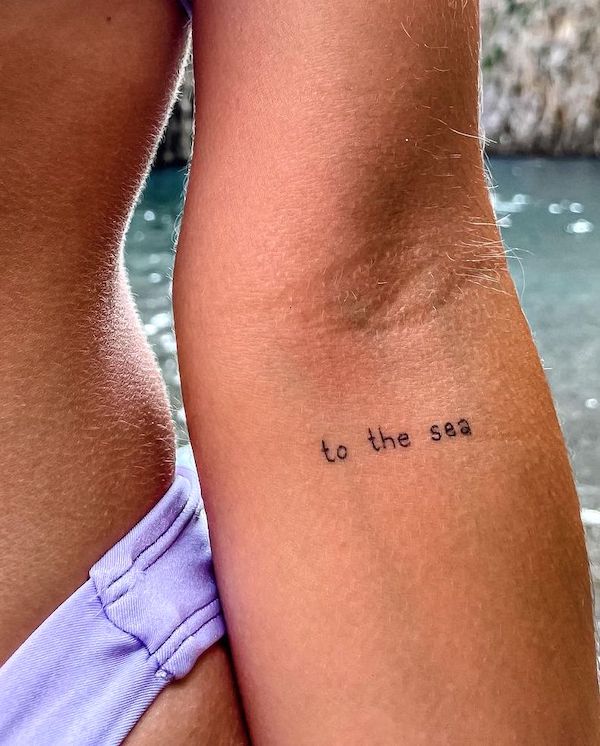 To the sea_piccolo tatuaggio per viaggiatori di @tes.travelss