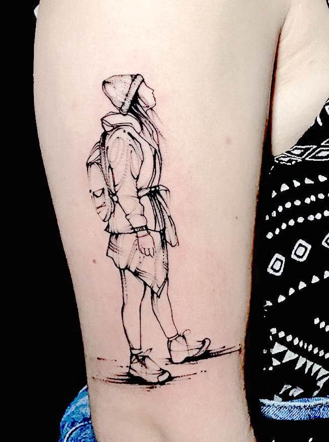 Tatuaggio a manica pronta di @jikatattoo