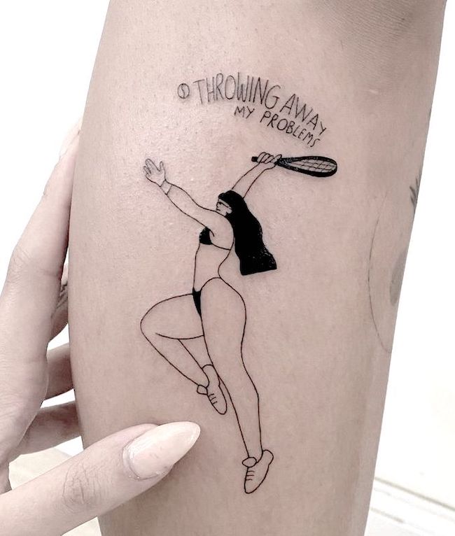 Throw the problems away by @sarakori - Tatuaggi positivi che vi faranno sorridere