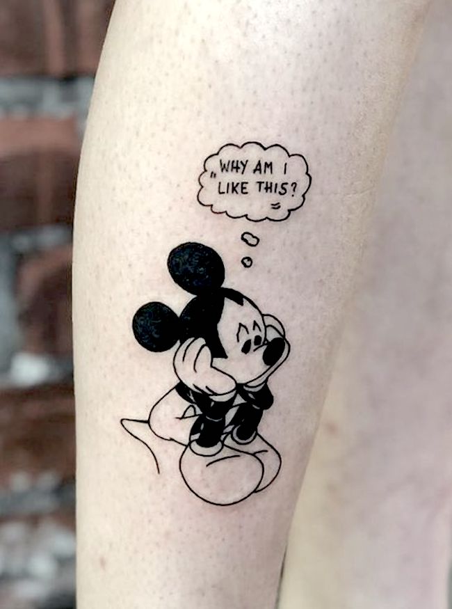 Un tatuaggio triste su ansia e depressione di @traphouse_tattoos_hamburg