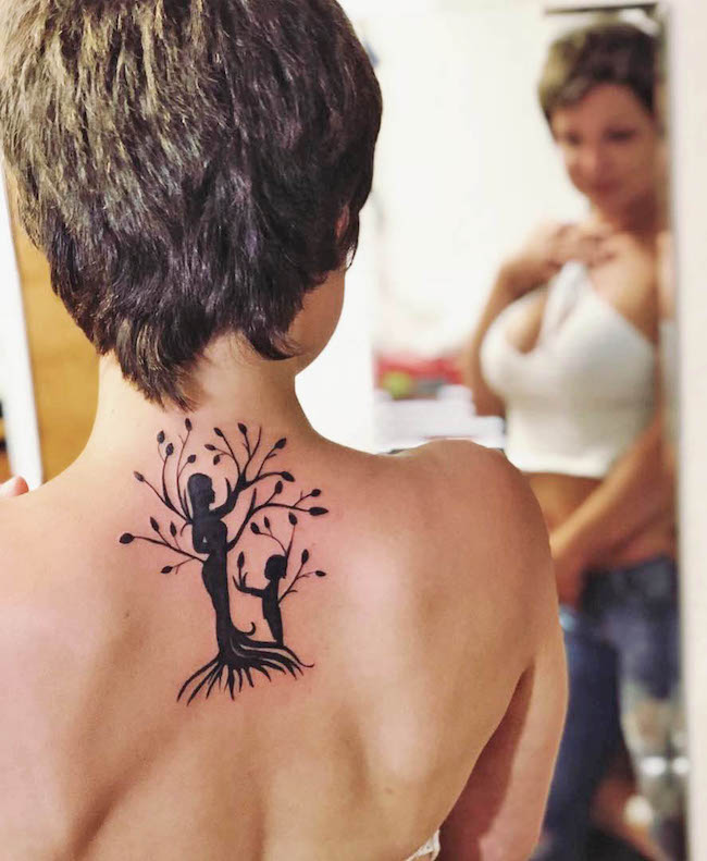 Tatuaggi per madre e figlio di @skanarts