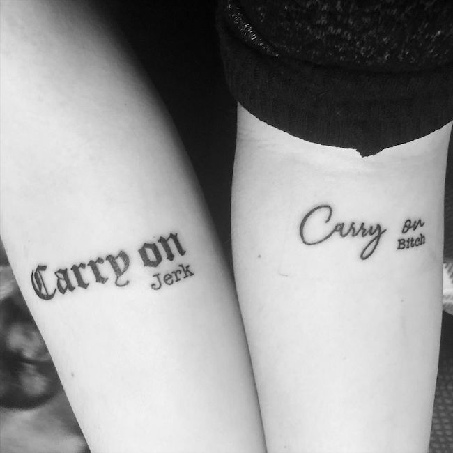 Tatuaggi con citazioni sassy - Tatuaggi abbinati madre e figlio di @healthatmysize