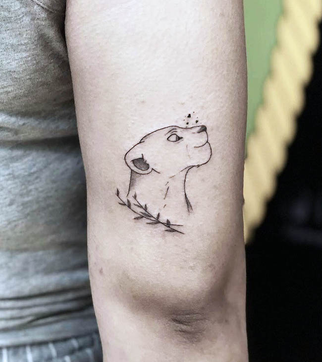 Il tatuaggio del Re Leone di @lapinuptattoo
