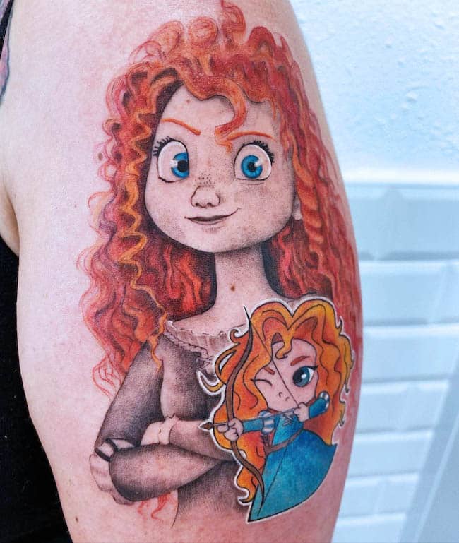 Tatuaggio Merida from Brave di @pertierratattoo