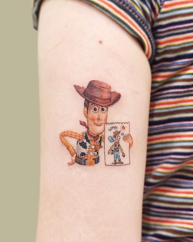Tatuaggio Sheriff Woody di @tattoo.pencil