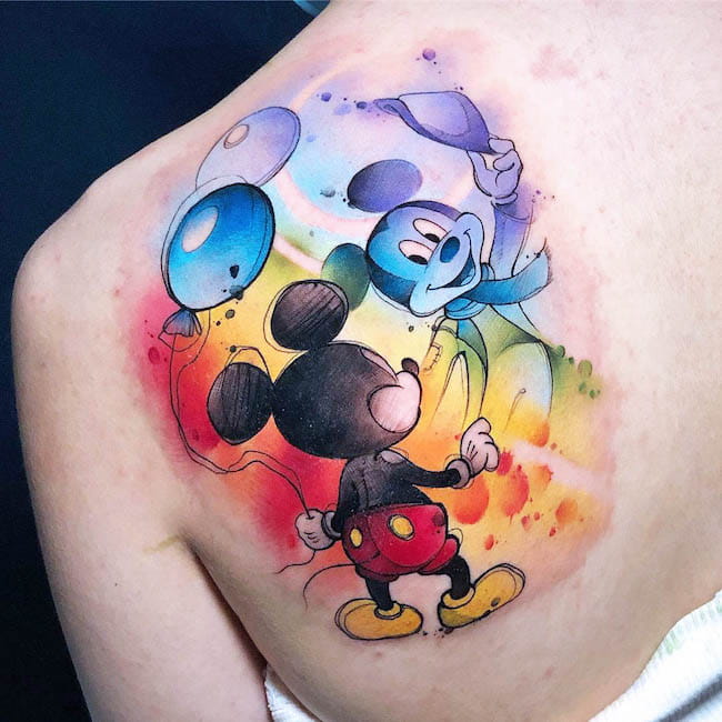 Tatuaggio di Topolino di @clodin_93