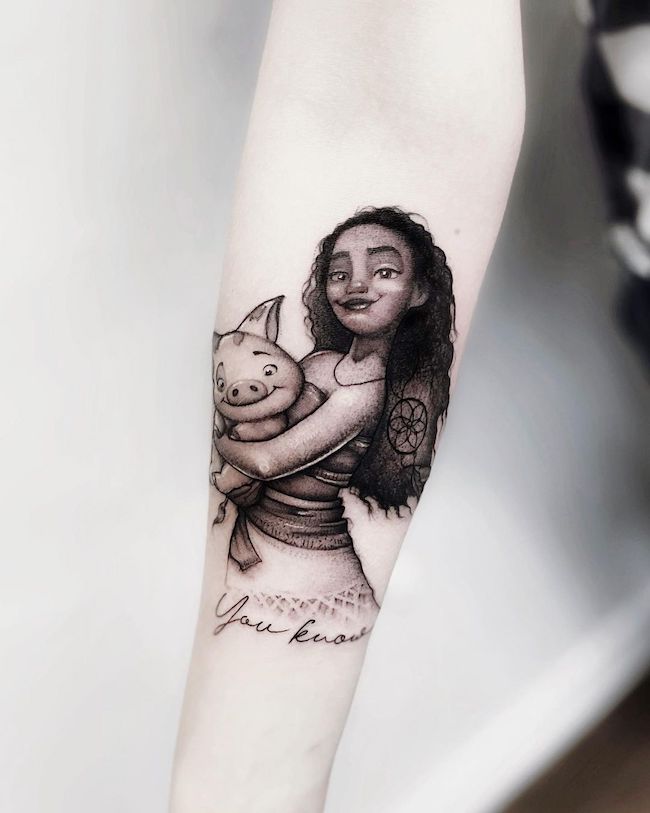 Tatuaggio di Moana di @michalinazbrojewska