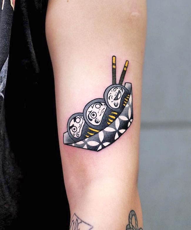 Tatuaggio Takoyaki di @newtattoo_17