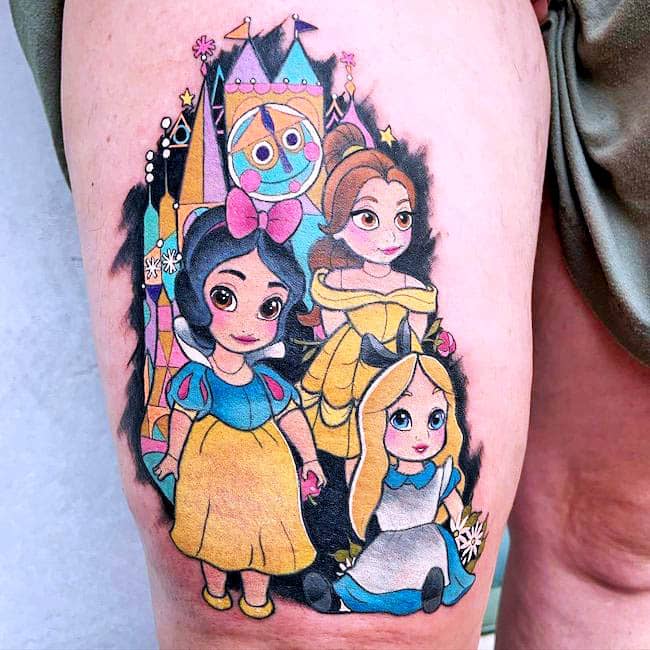 Disney princess tattoo by by@nikkirex