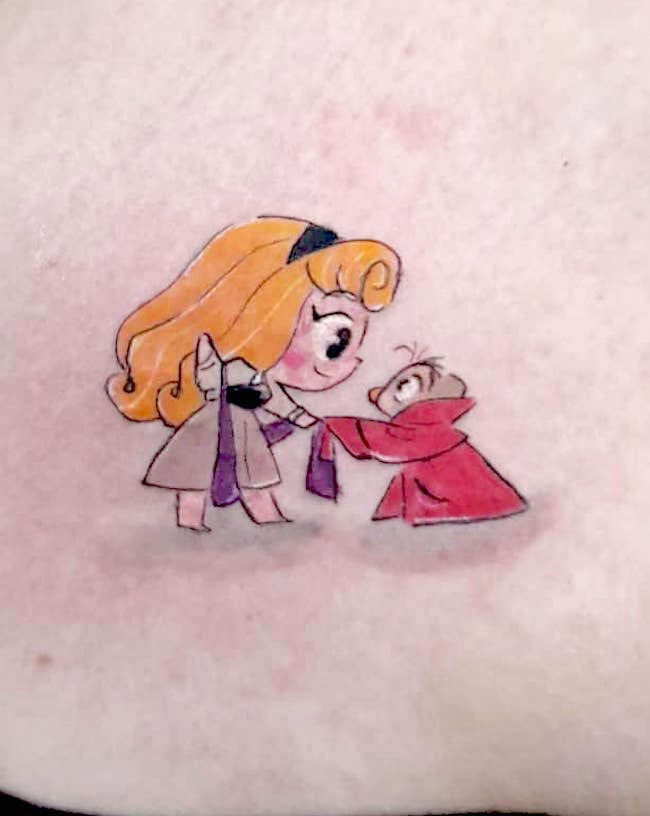 Aurora the Sleeping Beauty tattoo by @angelattrot