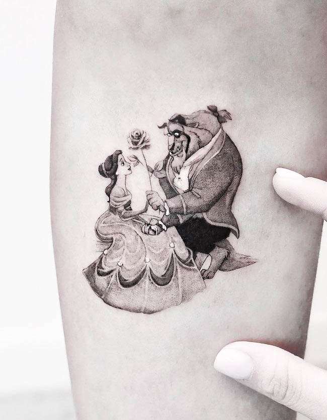 Beauty and the Beast tattoo by @edit_paints