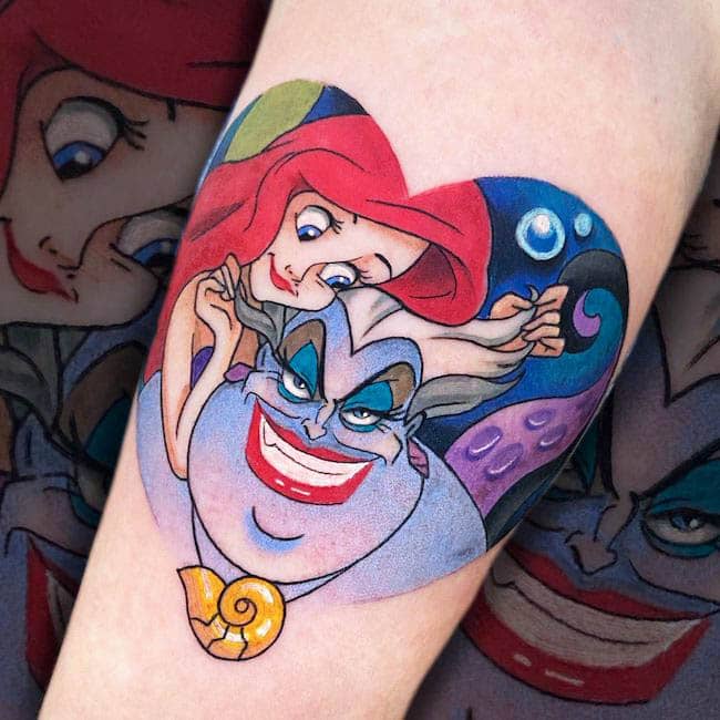 Ariel the Little Mermaid tattoo by @michelabottin.ackerman