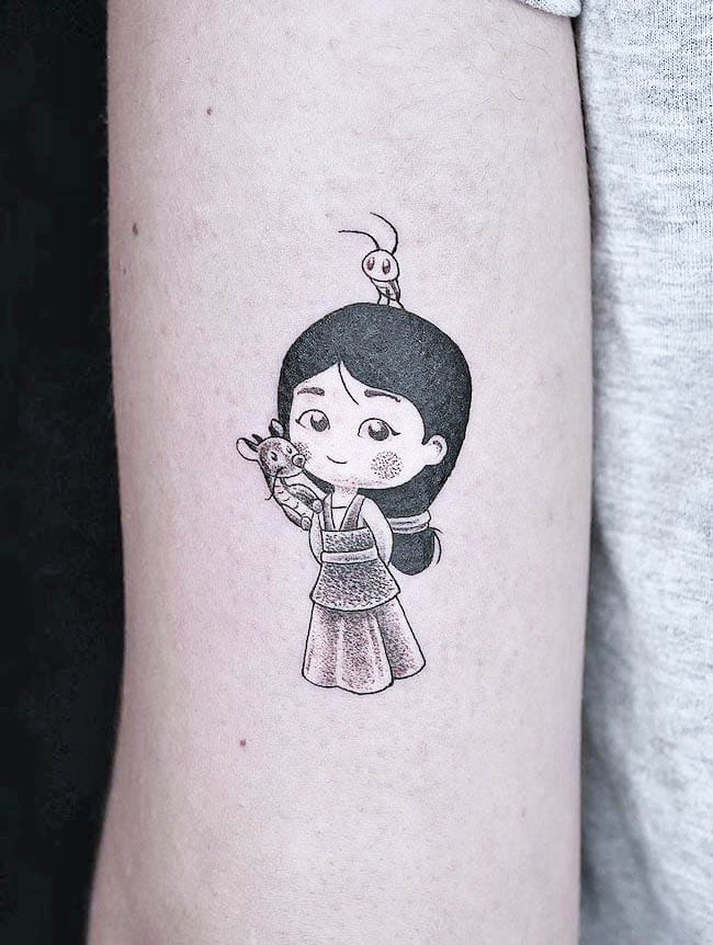 Mulan tattoo by @pt78tattoo