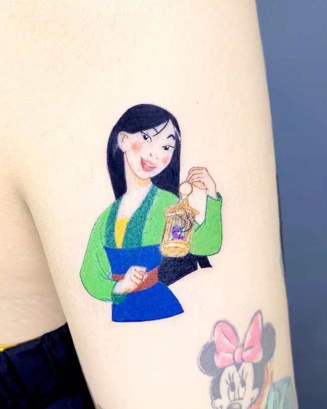 Mulan tattoo by @tattooist_pooh