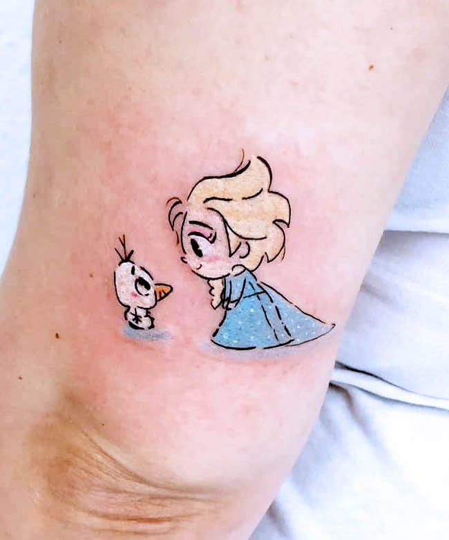 Elsa from Frozen tattoo by @angelattrot