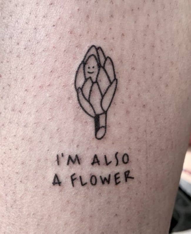 Tatuaggio sull'amore per se stessi di @nein666_tattoo