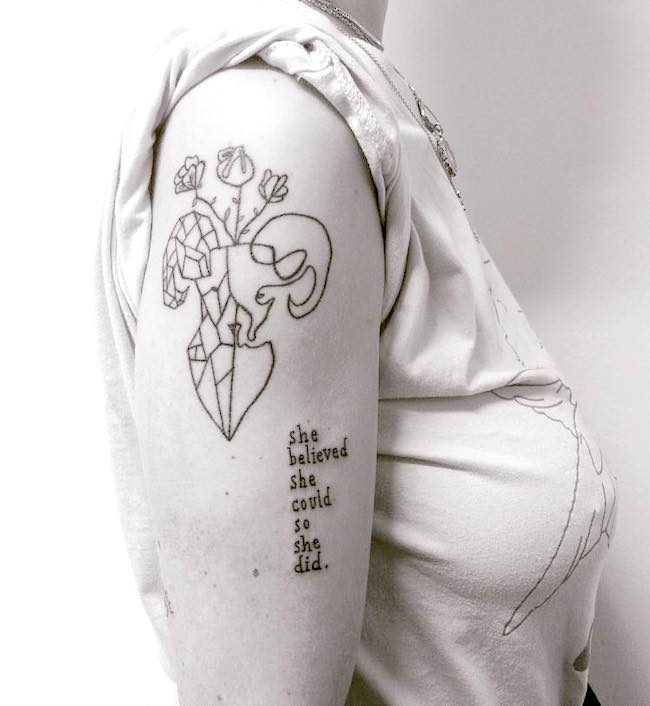 Credeva di poterlo fare e così ha fatto una poesia tatuata da @tttypoholic