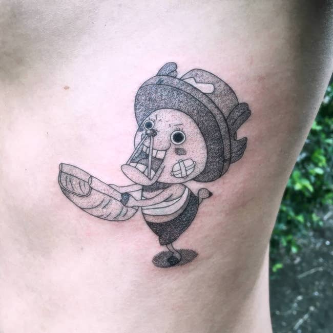 Chopper da One Piece di @_naradaya- Tatuaggi di animazione giapponese