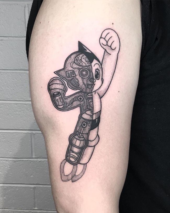 Tatuaggio Astro Boy di @catchnkill - Tatuaggi di animazione giapponese