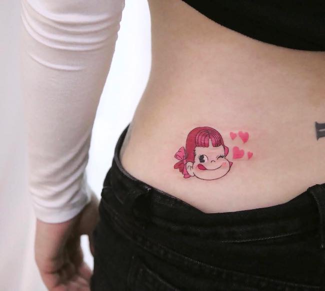 Tatuaggio Peko Chan di @xiso_ink