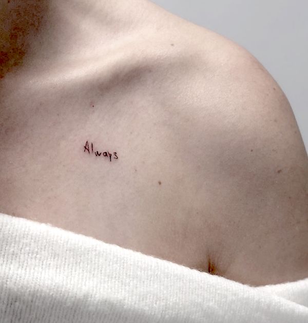 tatuaggio always one_word di @aleksnorthstudio