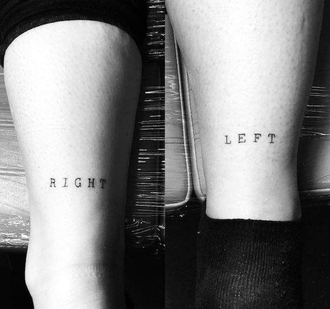 Tatuaggio di sinistra e destra abbinato al migliore amico di @bil_tattoo
