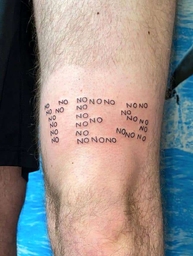Sì e no - tatuaggio creativo con parole di @zuzaok