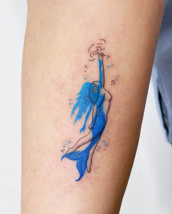 Becoming human _tatuaggio a sirena di @by_vas