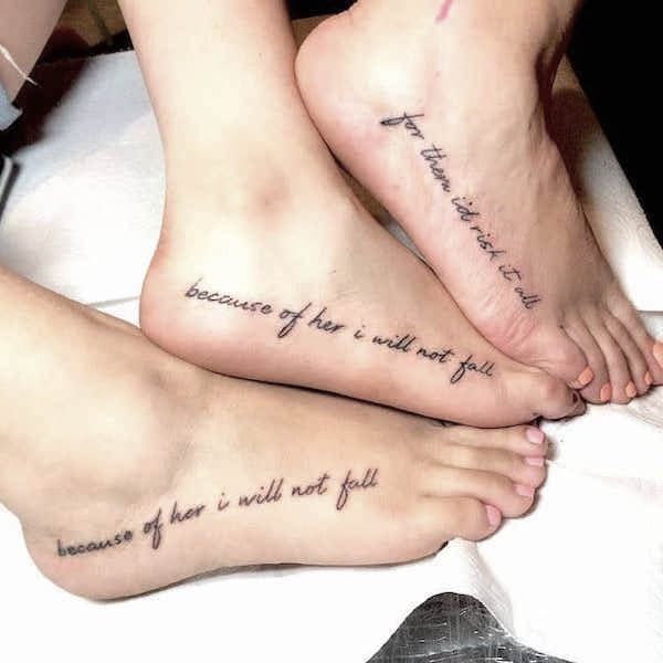 Tatuaggi con citazioni significative madre-figlia @@angelicap_franco