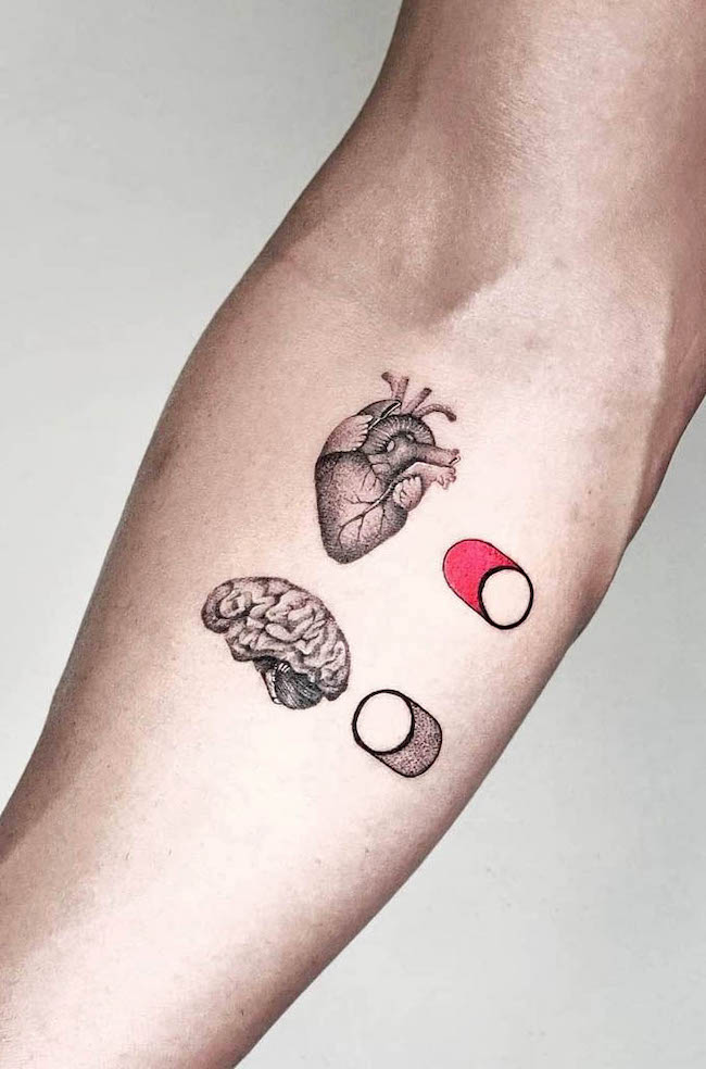 Go with your heart - tatuaggio unico e significativo di @matteonangeroni