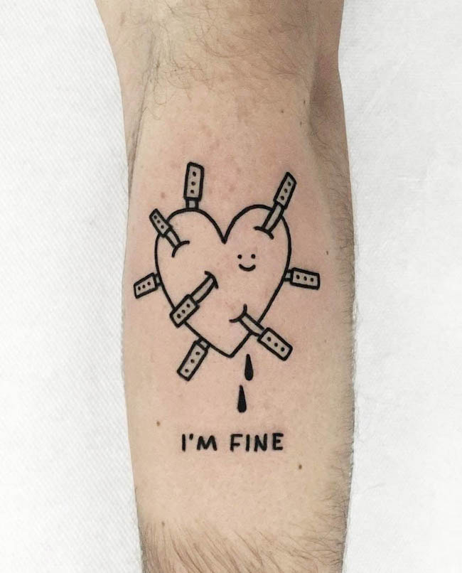 Tatuaggio sulla salute mentale di @nancydestroyer